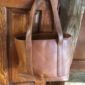 LL Bean Leather Tote Bag